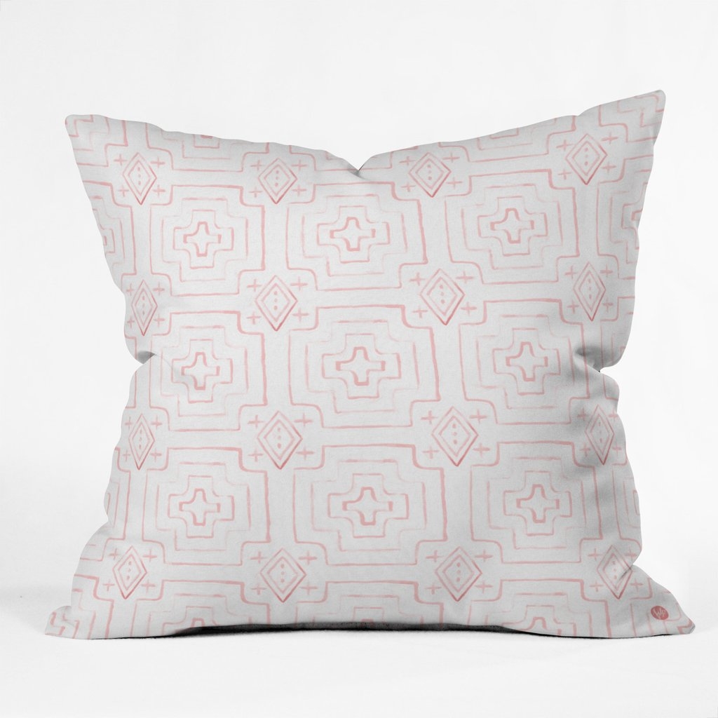 MOROCCAN MOOD ROSE Throw Pillow - 20" x 20" - Polyester insert - Image 0