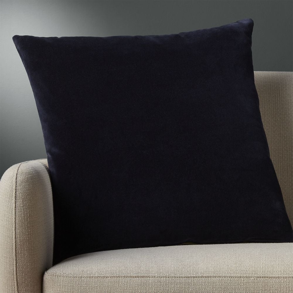 "23"" leisure navy pillow with feather-down insert" - Image 0