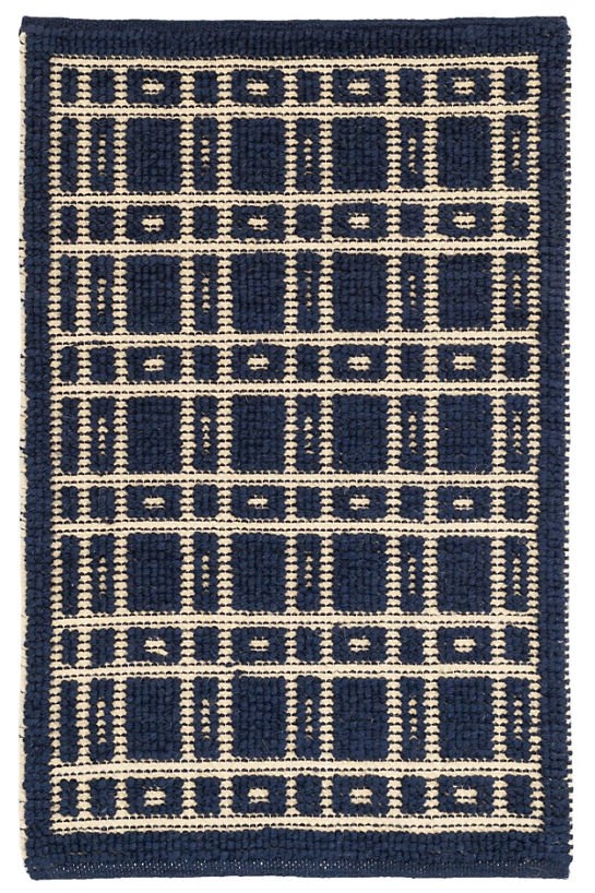 OLIVER NAVY WOVEN WOOL RUG, 3x5 - Image 0