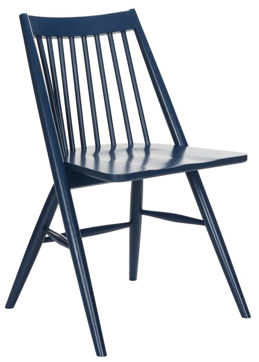 Wren 19"H Spindle Dining Chair - Navy - Safavieh - Image 1