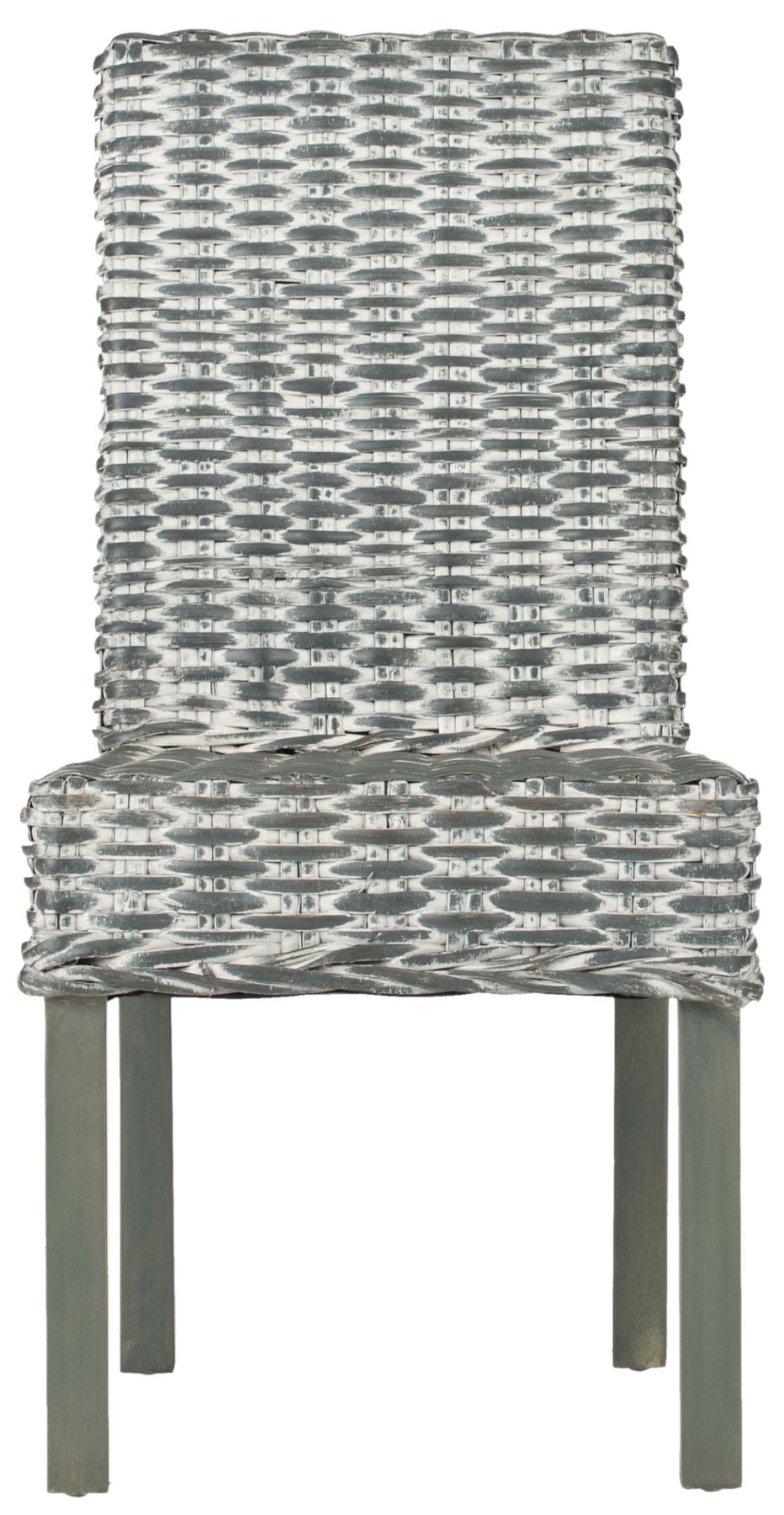 Wheatley 18''H Rattan Side Chair - Grey/White - Safavieh - Image 0