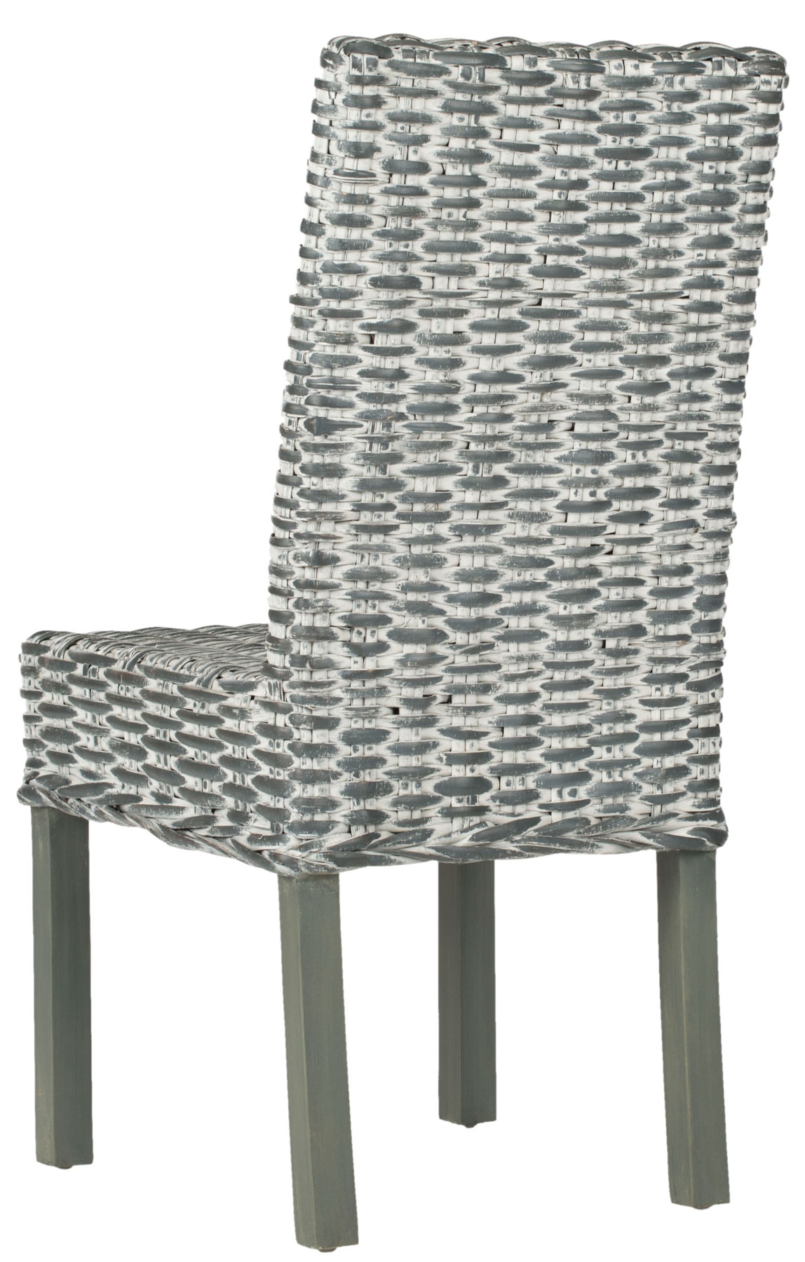 Wheatley 18''H Rattan Side Chair - Grey/White - Safavieh - Image 2