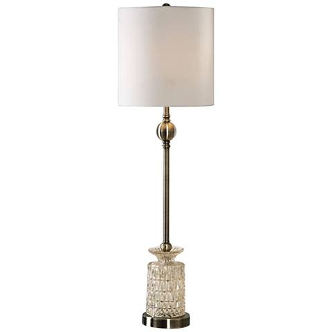 Uttermost Flavinia Light Champagne Glass Tall Table Lamp - Image 0