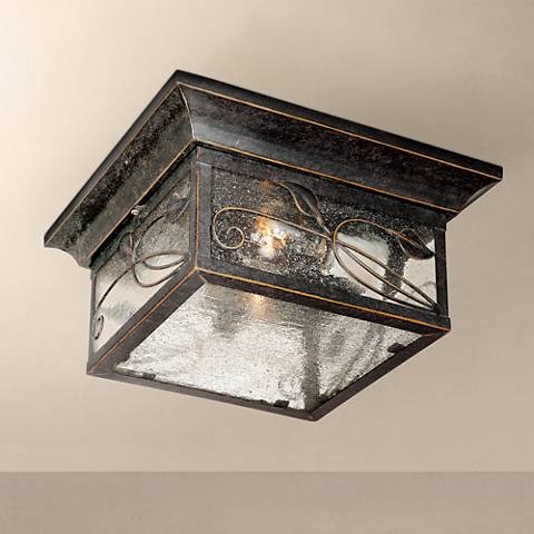 Franklin Iron French Garden 11" Bronze Indoor-Outdoor Ceiling Light - Image 0