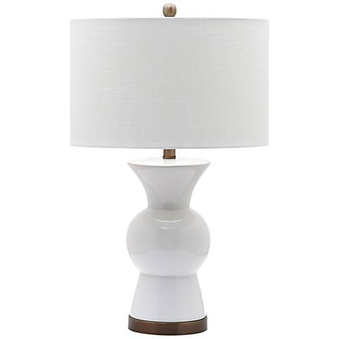 Berkeley Bright White Ceramic Table Lamp - Image 0