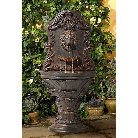 Royal Lion Acanthus 50" High Fountain with LED Light - Image 0