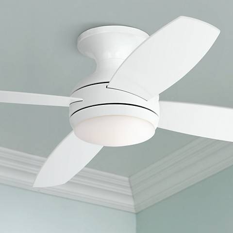 52" Casa Elite™ White LED Hugger Ceiling Fan - Image 0