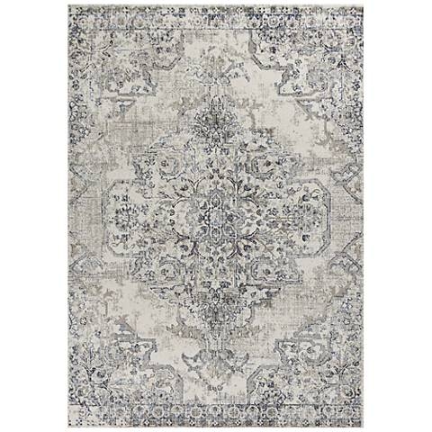 Seville 9471 Ivory and Gray Area Rug - Image 0