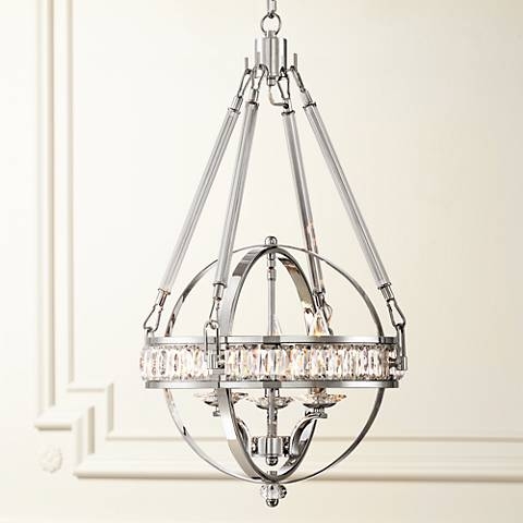 Victoria Chrome 16" Wide Clear Crystal Chandelier - Image 0