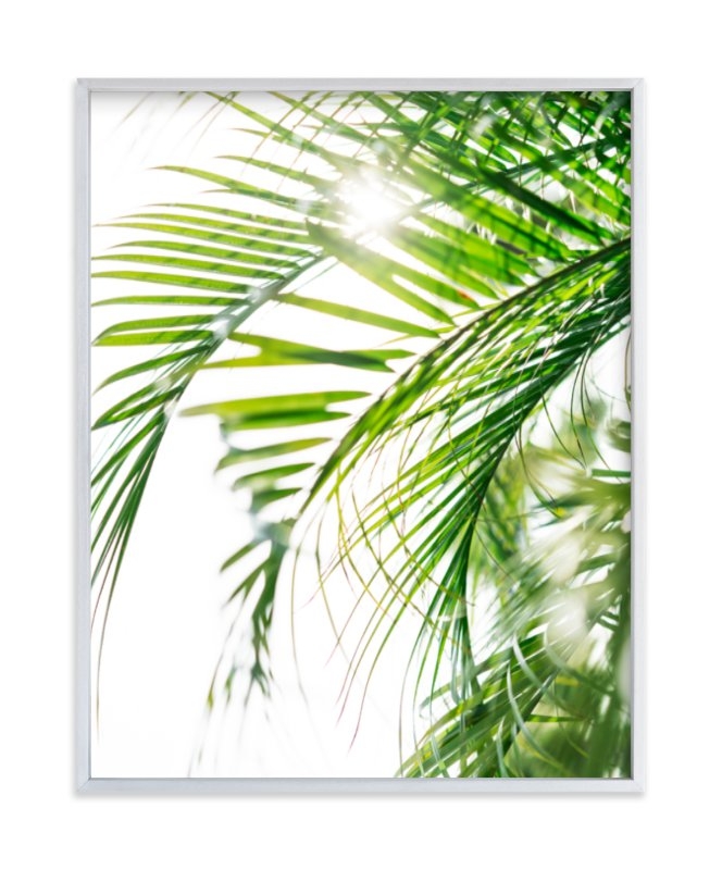 palm 3_ 11x14 white wood frame - Image 0