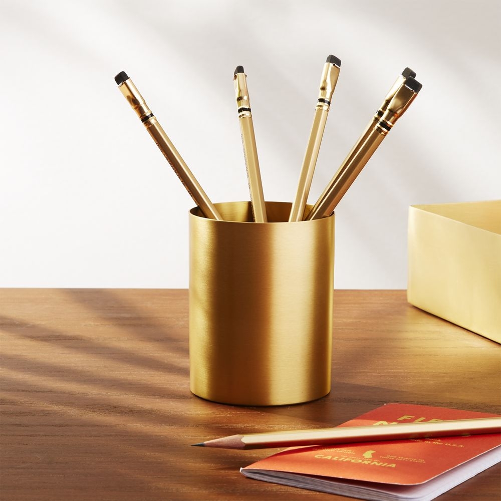 Solid Brass Studio Pencil Cup - Image 2