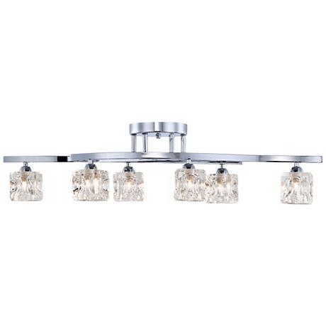 Possini Euro Crystal Cube 30 1/2" Wide Modern Chrome LED Ceiling Light - Image 2