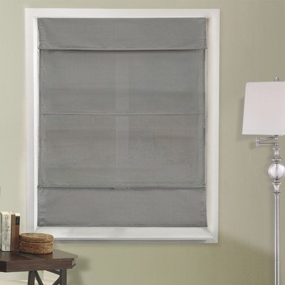 Louise Magnetic Roman Shade; Daily Gray; 32.5"x64" - Image 0