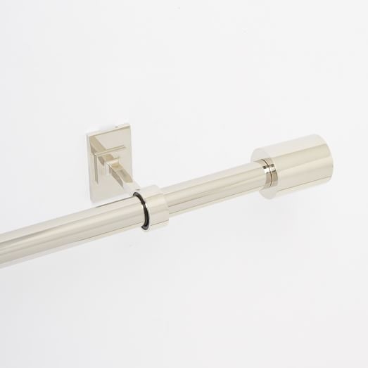 Oversized Adjustable Metal Rod, Polished Nickel  44-108" - Image 0