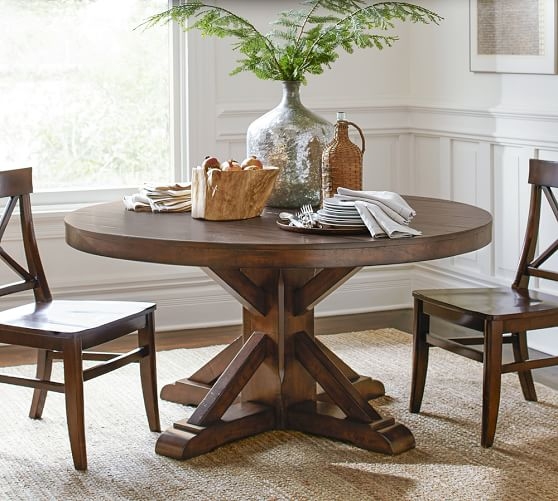 BENCHWRIGHT FIXED PEDESTAL DINING TABLE - Image 0