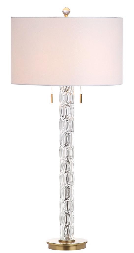 Rayna 37-Inch H Table Lamp - Clear/Gold - Arlo Home - Image 0