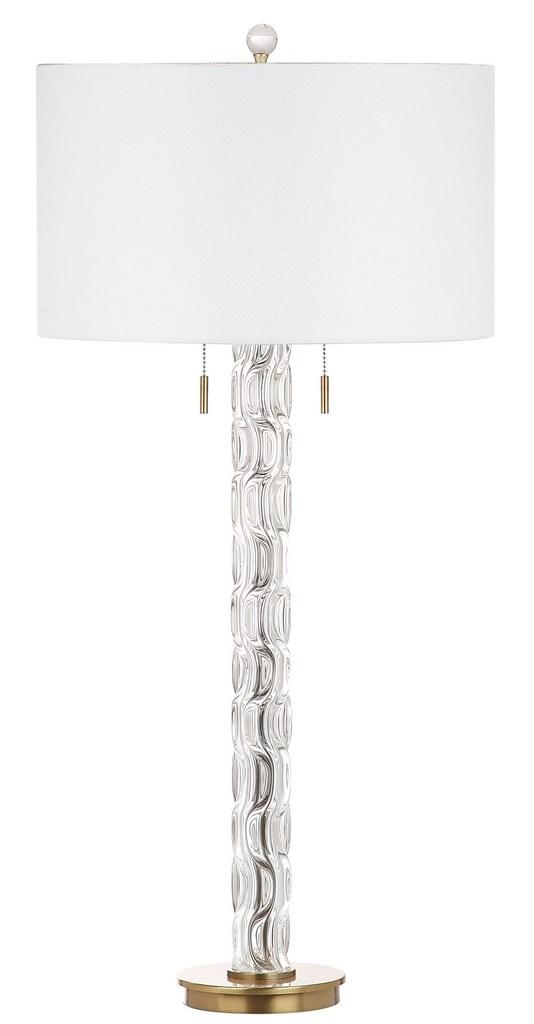 Rayna 37-Inch H Table Lamp - Clear/Gold - Arlo Home - Image 1