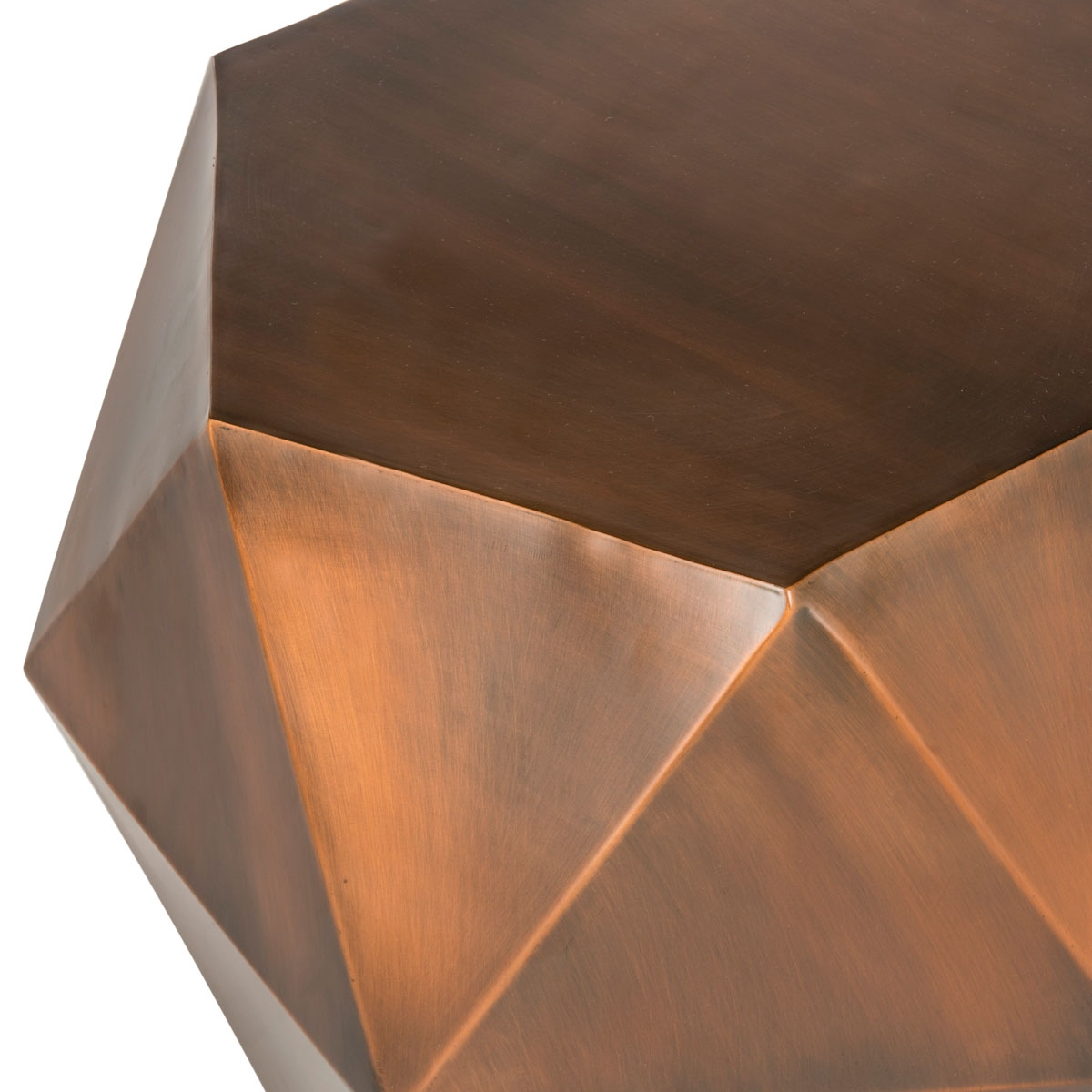 Astrid Faceted Side Table - Copper - Arlo Home - Image 1