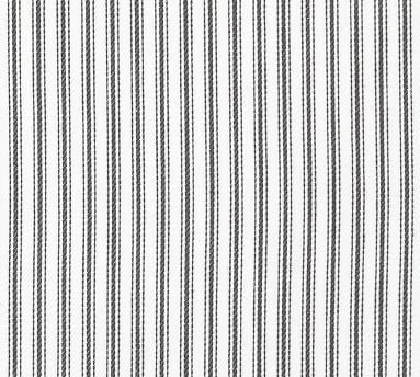 The Emily & Meritt Ticking Stripe Drape With Hook And Tassel, 50x96", Black/White - Image 2