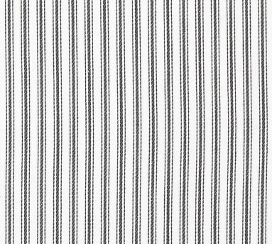 The Emily &amp; Meritt Ticking Stripe Drape With Hook And Tassel, 50x84", Black/White - Image 2