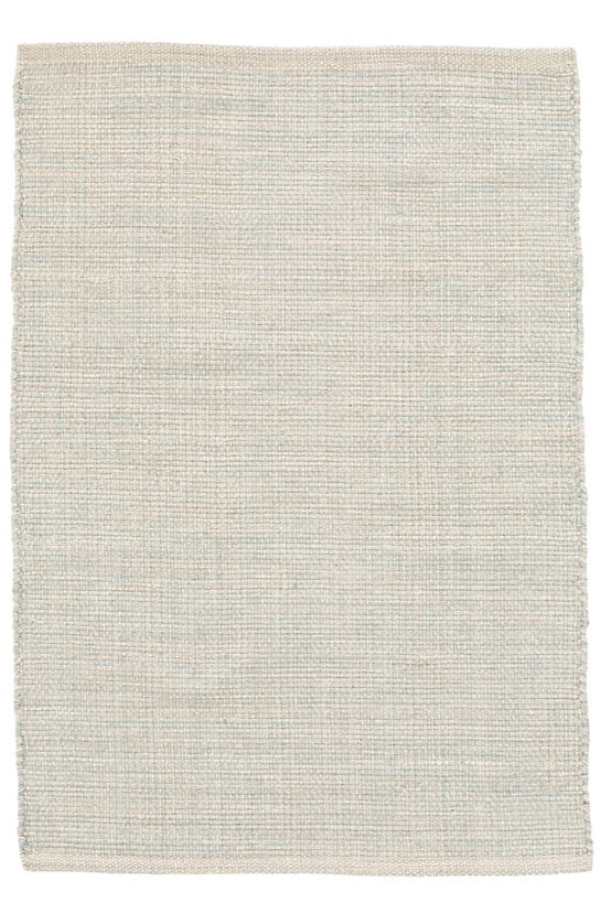 Marled Light Blue Woven Cotton Rug 6x9 - Image 0