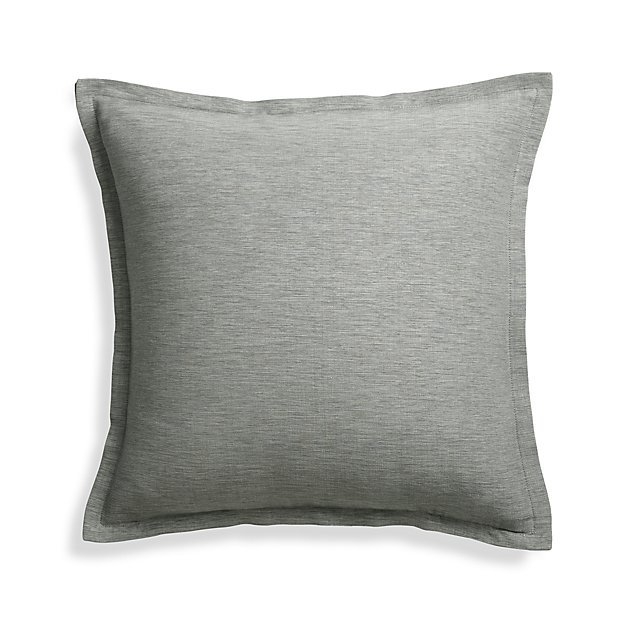 Linden Grey 18" Pillow with Down Insert - Image 0