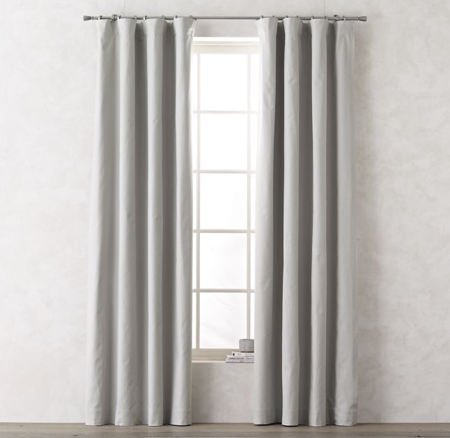 Linen-Cotton Drapery Panel - Mist - 96"l x 50"w - Image 0