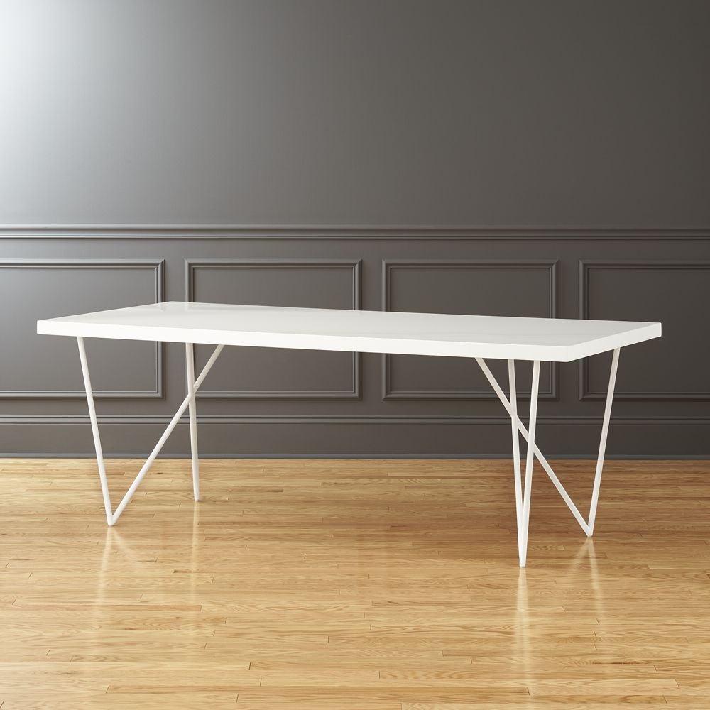 "Dylan 36""x80"" White Dining Table" - Image 0