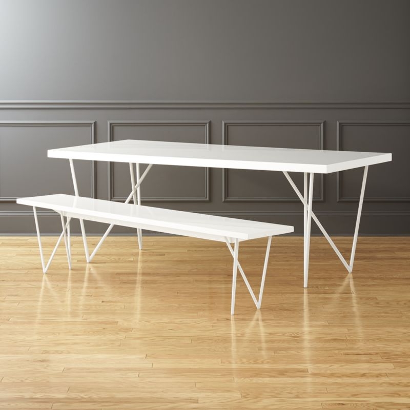 "Dylan 36""x80"" White Dining Table" - Image 1