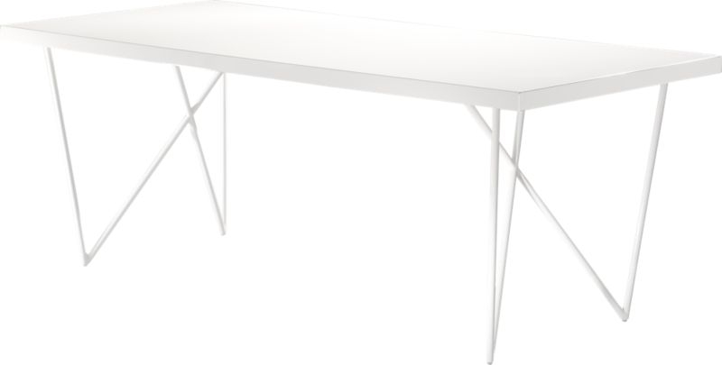 "Dylan 36""x80"" White Dining Table" - Image 3