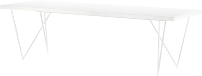 "Dylan 36""x104"" White Dining Table" - Image 2