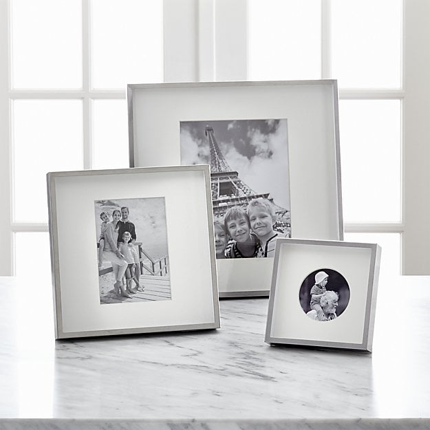Brushed Silver 8x10 Wall Frame 14.75" sq. x 1.5"D - Image 0