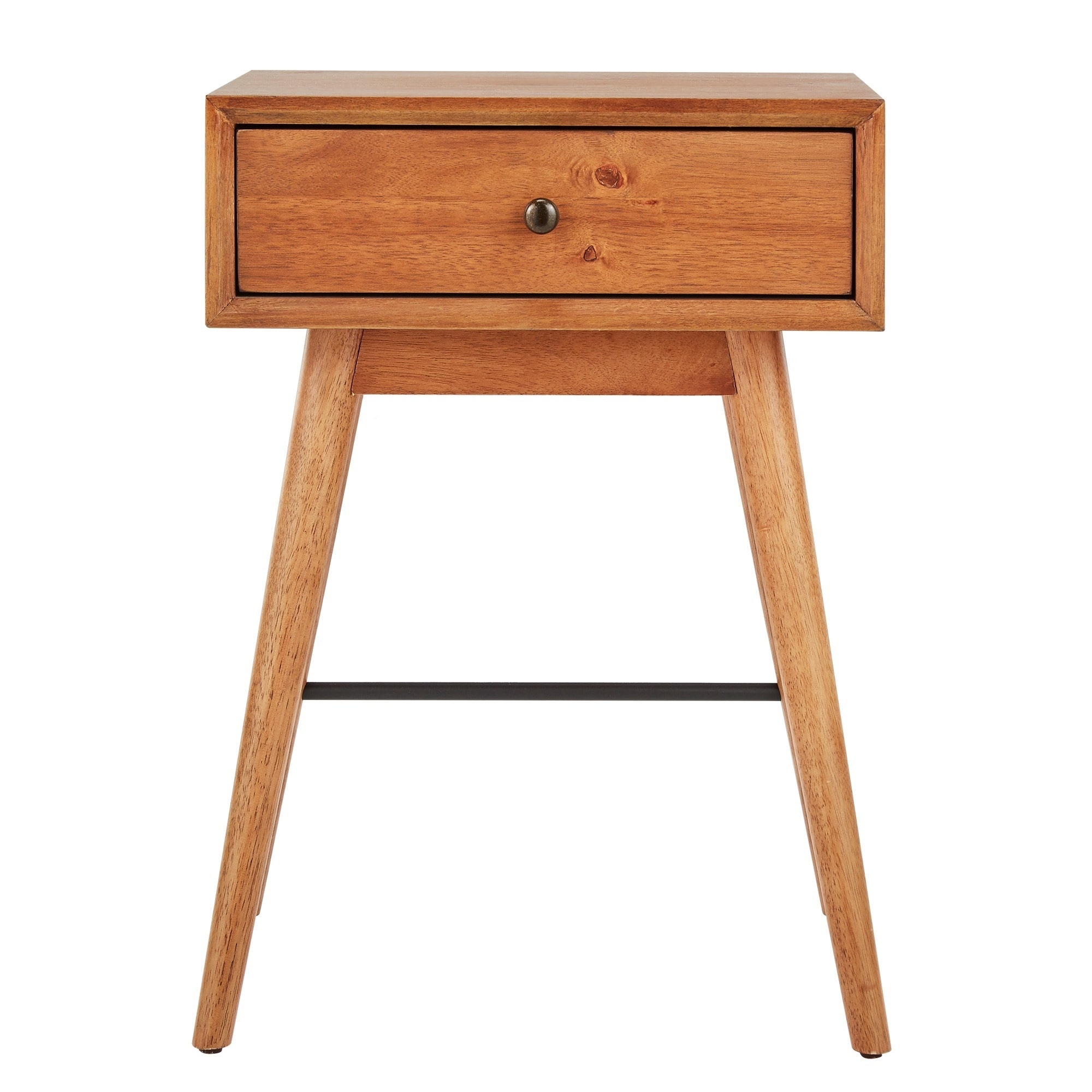 Aksel Brown Wood 1-Drawer End Table iNSPIRE Q Modern - Image 0
