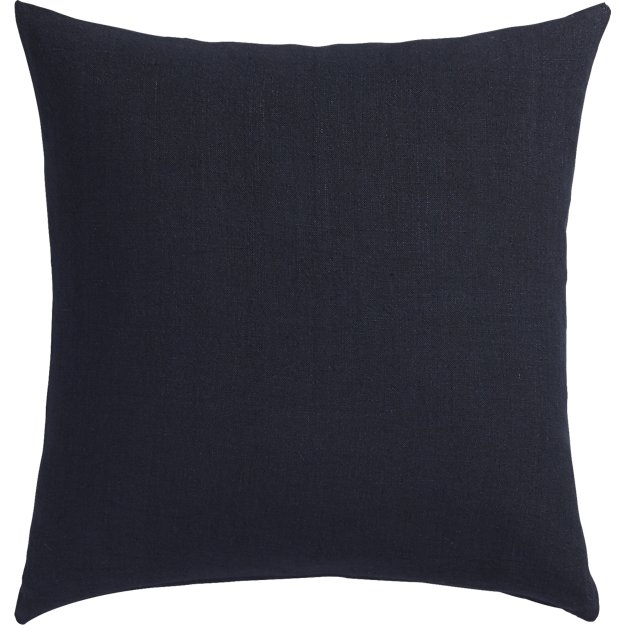 20" linon navy pillow with down-alternative insert - Image 0