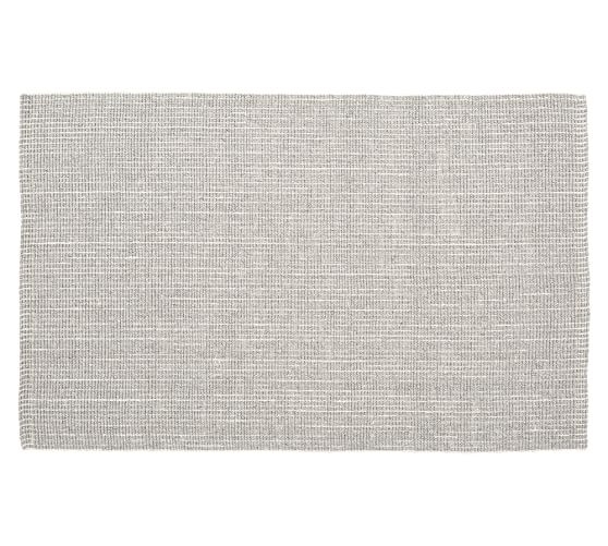 Chunky Wool &Jute Rug, 8 x 10', Gray/Ivory - Image 0