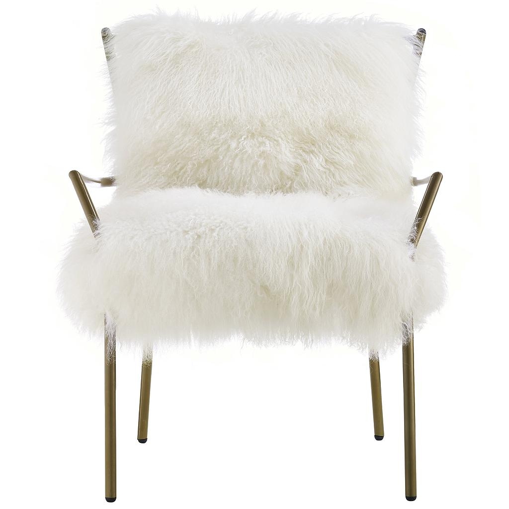 Cameron Chair, White & Gold - Image 0