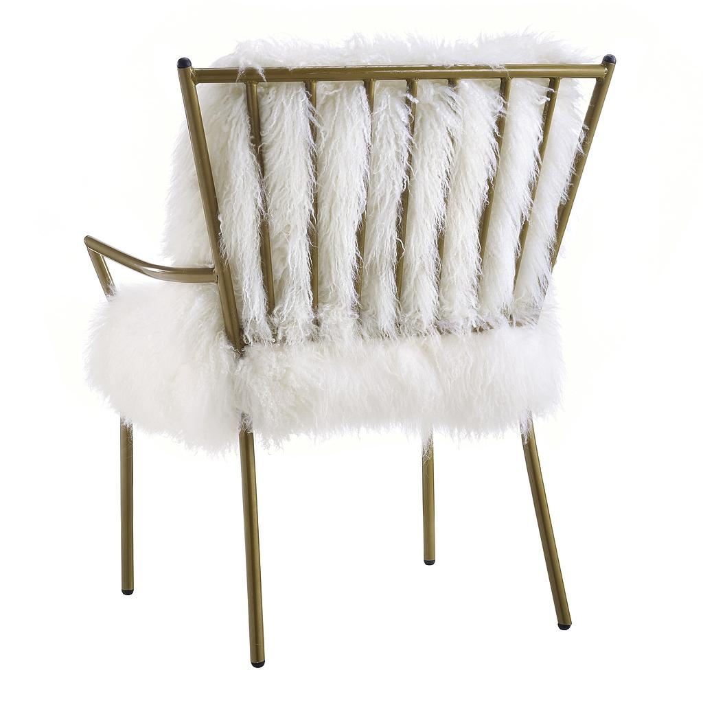 Cameron Chair, White & Gold - Image 2