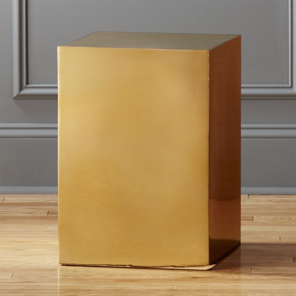 gold cube side table - Image 0