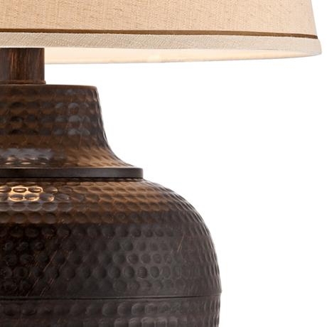 Brighton Hammered Pot Bronze Table Lamp - Image 2