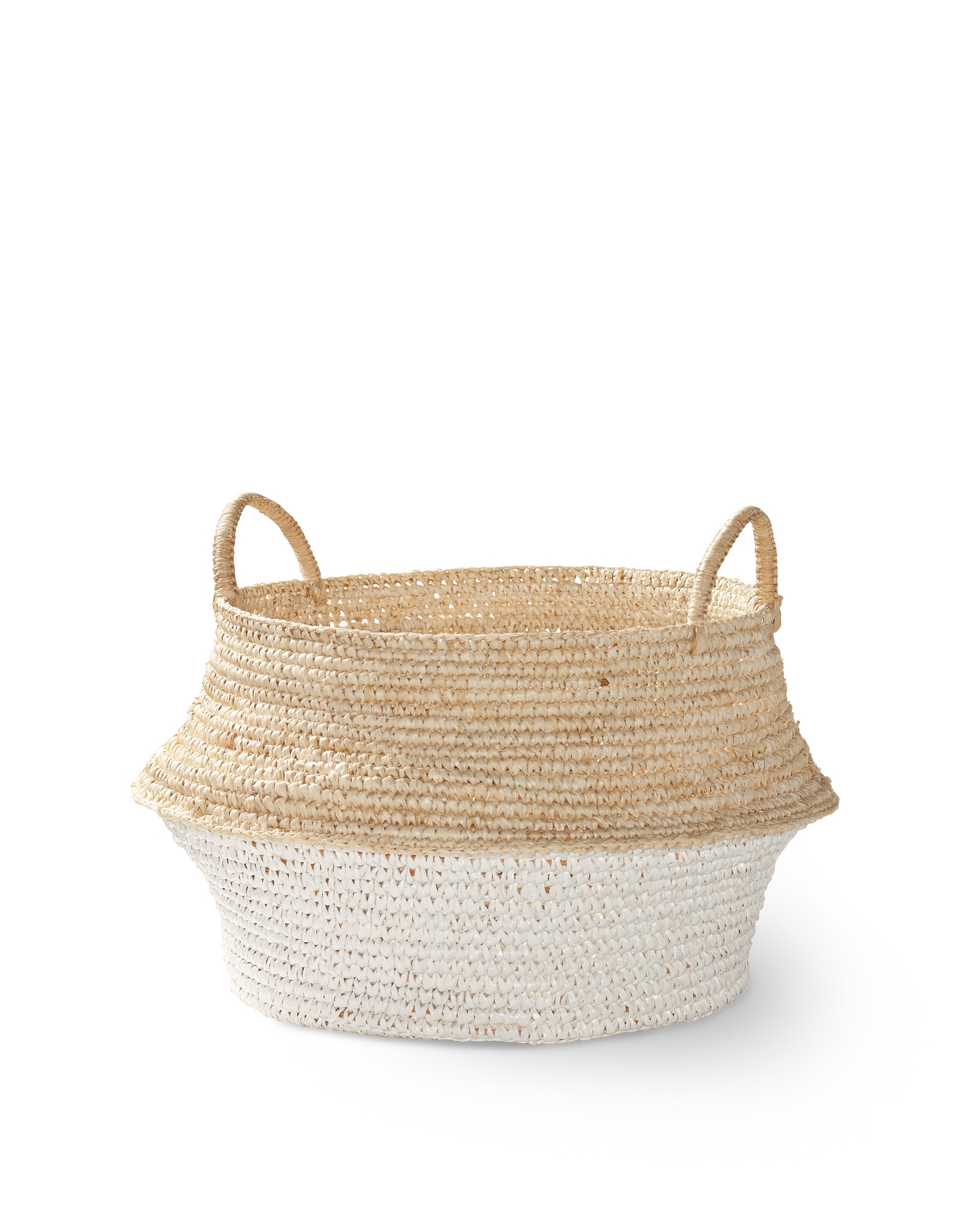Round Belly Basket, White - Image 0