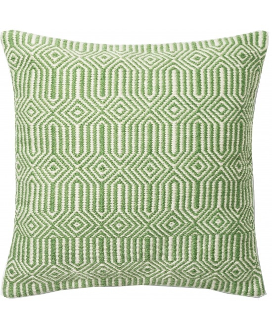 ANISSA INDOOR/OUTDOOR PILLOW, GREEN - 22" x 22" - polyester - Image 0