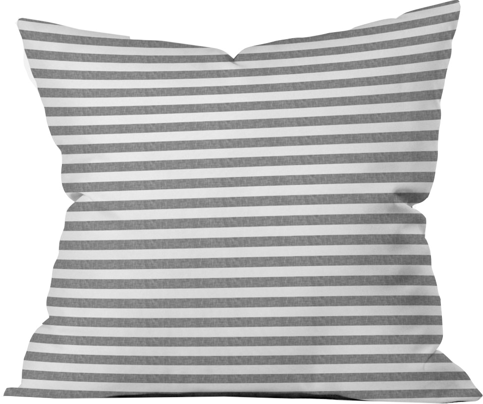 STRIPES IN GREY - 18x18" - Pillow W/ Insert - Image 0
