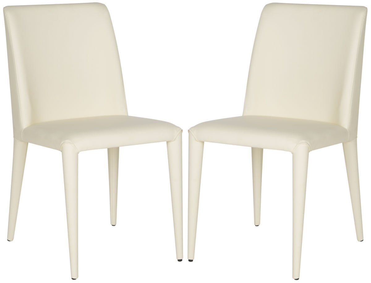 Garretson 18'' Leather Side Chair (Set of 2) - Buttercream - Safavieh - Image 0