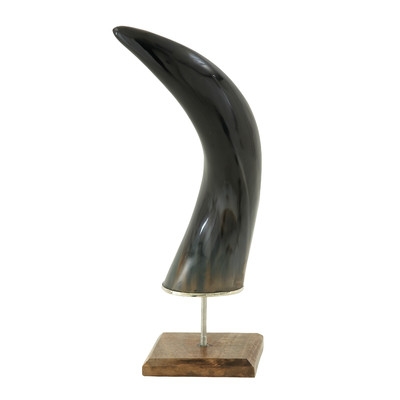 "Daivelis Metal Horn on Base Sculpture" - Image 0