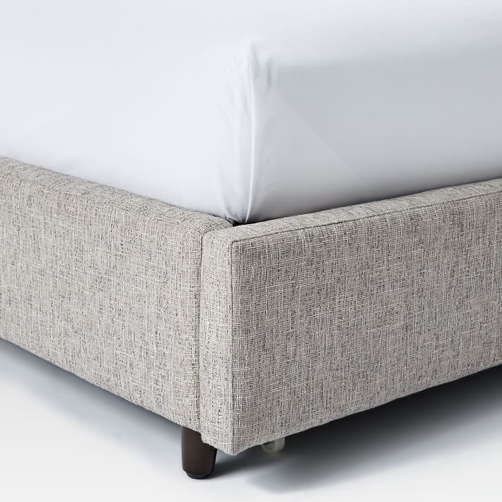 Contemporary Upholstered Storage Bed - Deco Weave, Queen - Image 3
