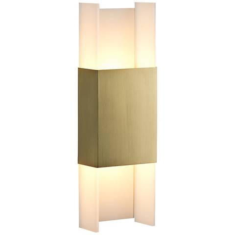 Cerno Ansa 15 1/2" High Brushed Brass LED Wall Sconce - Image 0