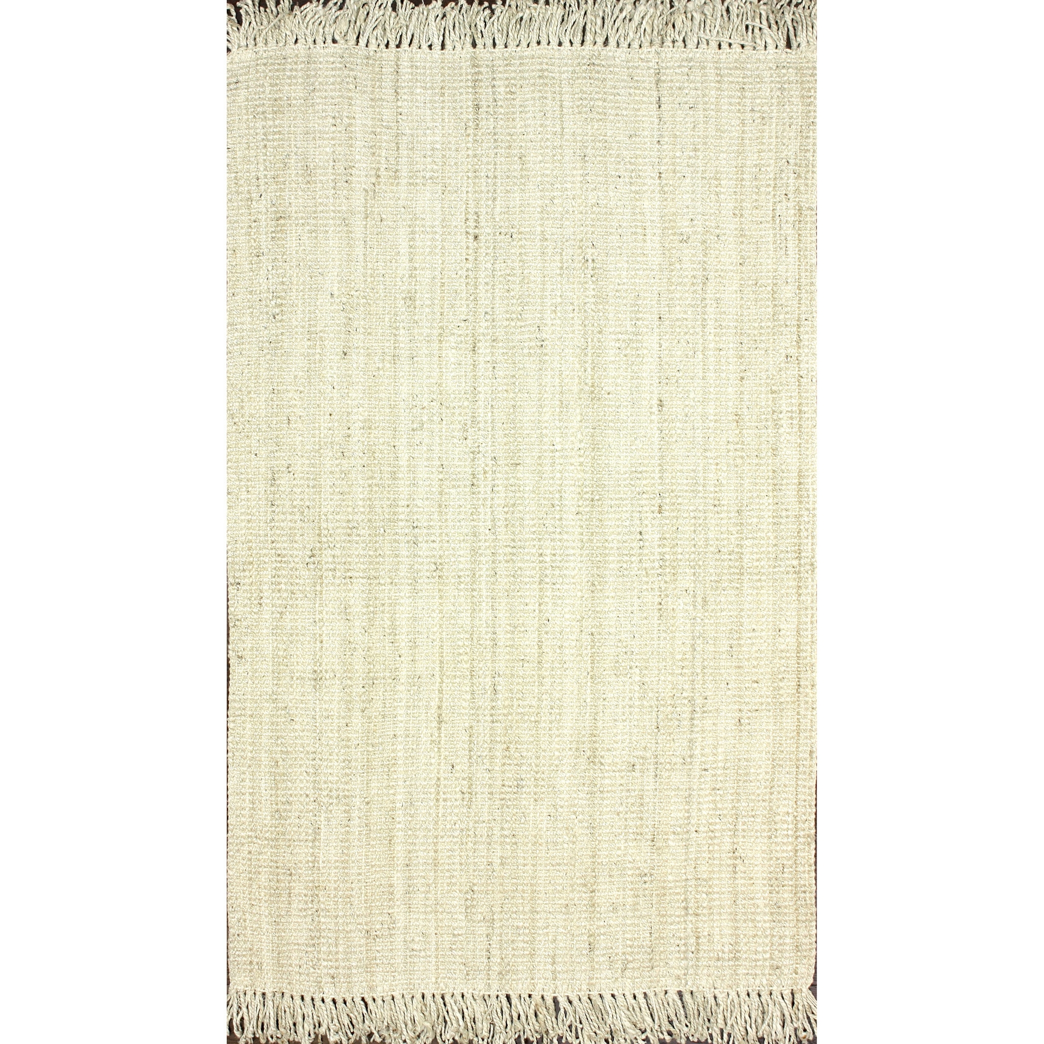 Hand Woven Chunky Loop Jute -7'6" x 9'6" OFF WHITE - Image 1