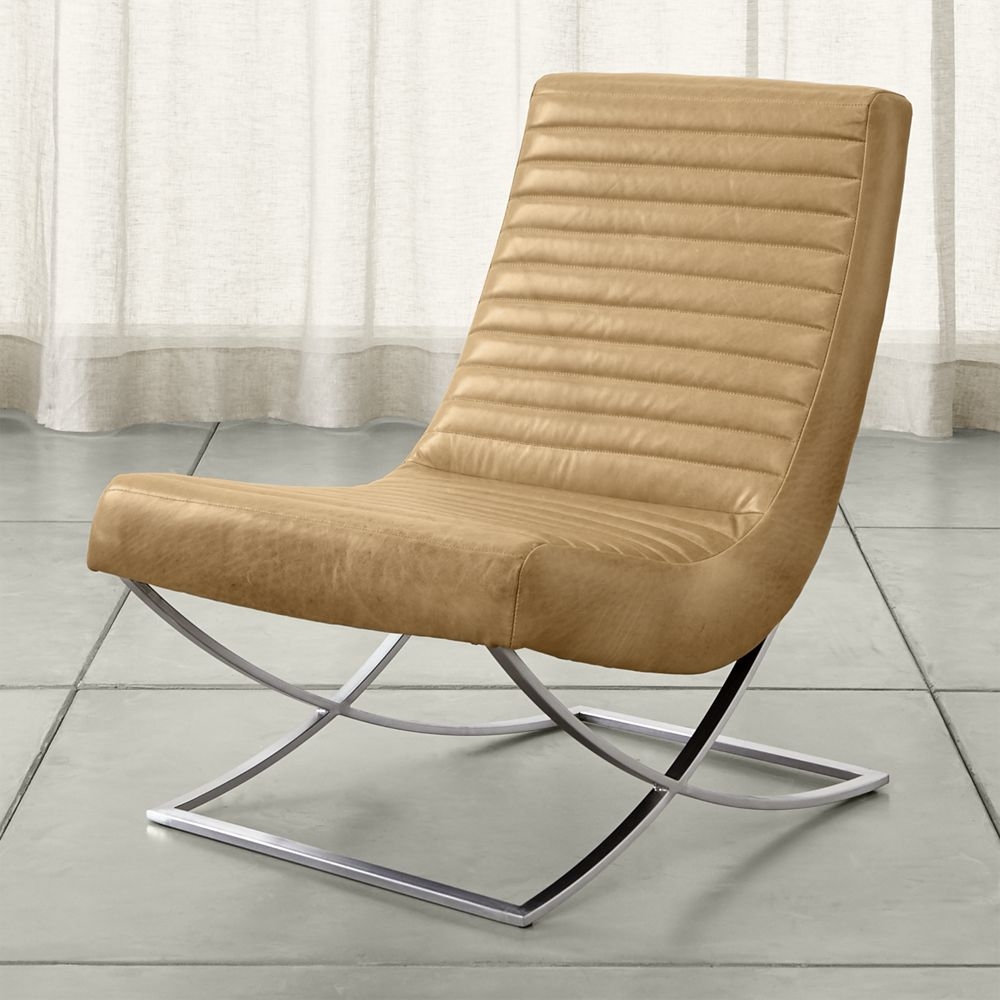 Cooper Armless Leather Accent Chair - Image 1