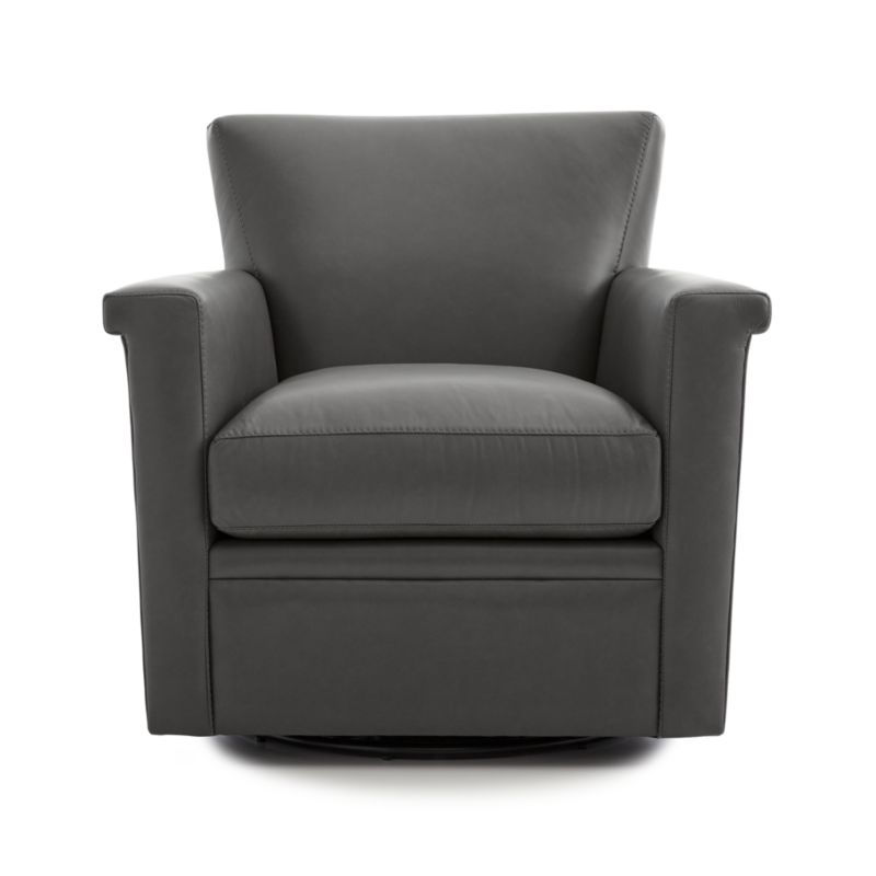 Declan Leather 360 Swivel Chair - Image 2