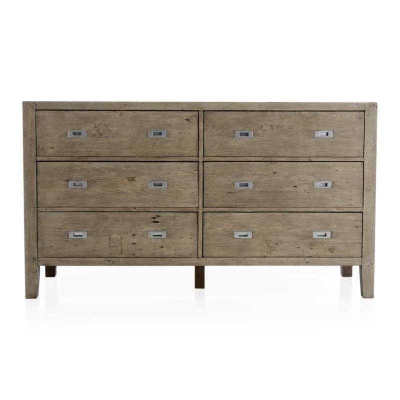 Morris Ash Grey 6-Drawer Dresser - Image 1